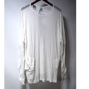 Kristensen Du Nord Ivory Long Sleeve Top Open Back Keyhole Luxury Minimalist